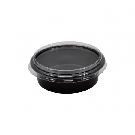 Cupa pt. sos 80ml neagra!!! rotunda (+cap) [1]