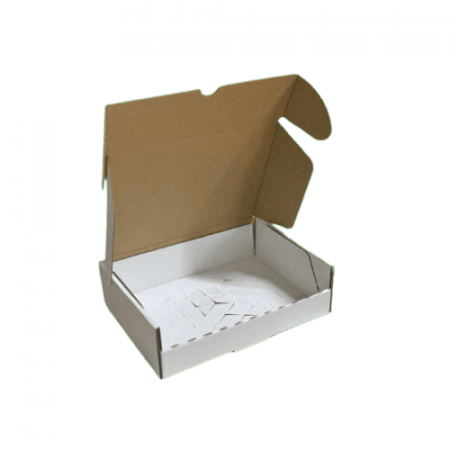 Cutii cu Capac Atasat - Cutie autoformare cu element de protectie produse fragile 100 buc/set alb 225x165x65 mm