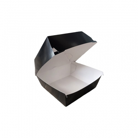 Cutii Fast Food Blank - Cutie hamburger box mediu 100/set (negru)