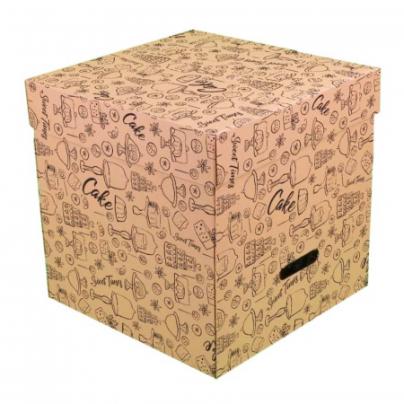 Cutii Tort Generic - Cutii tort cu capac generic 330x330x330 mm natur 25 buc/set