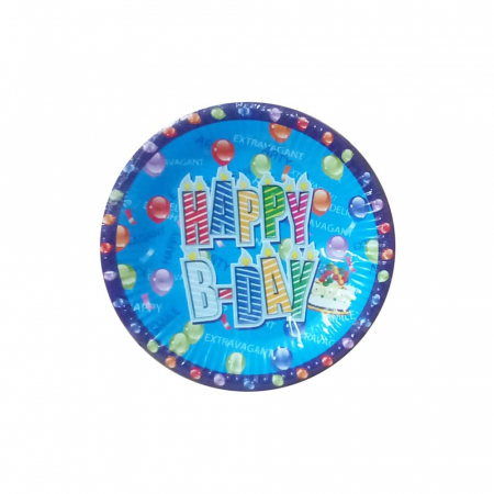 Farfurii Carton - Farfurii happy b-day 18cm 10/set