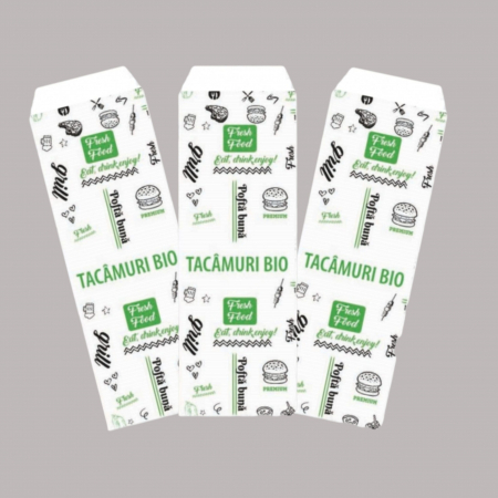 Pungi Hartie - Punga tacam alba FRESH – 8x24cm – 2000 BUC
