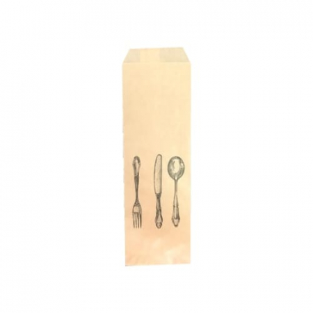 Pungi Hartie - Punga tacam natur „TRIS KRAFT” – 8 x 25cm – 2000 buc.