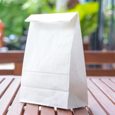 Pungi Hartie - Punga transport, hartie alba, fara maner – 20x9x25cm – 500 buc.