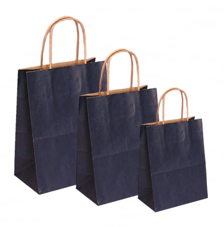 Sacose Cadouri - Pungi natur, colorate 100% albastru – 20X9X25cm – 100buc.