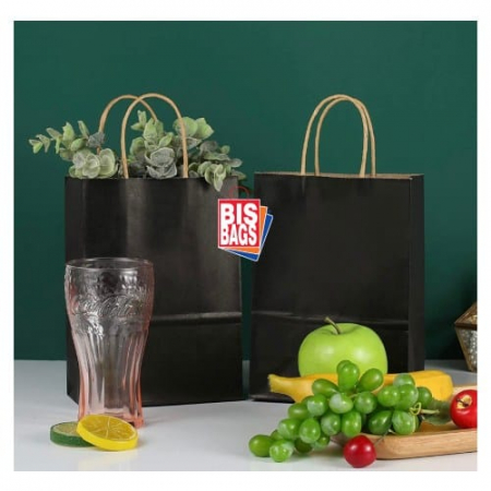 Pungi natur, colorate 100% negru – 20x9x25cm – 100 buc. [1]