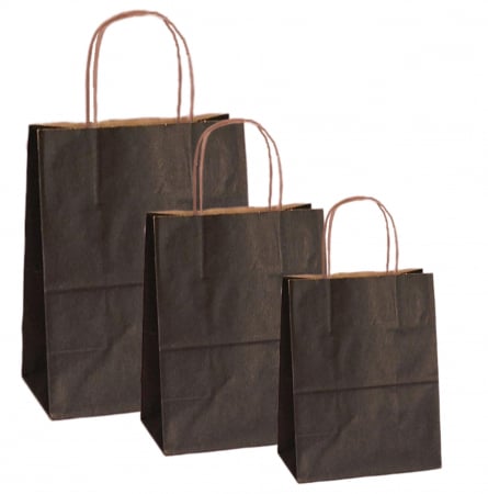 Sacose Cadouri - Pungi natur, colorate 100% negru – 32x12x41 cm – 100 buc