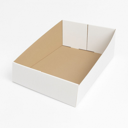 Cutii cu Display - Tavita carton 100 buc/set alb 305x430x150mm
