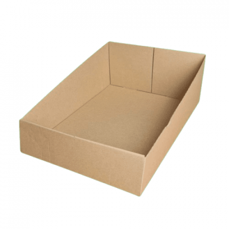 Cutii cu Display - Tavita carton 100 buc/set natur 305x430x150mm