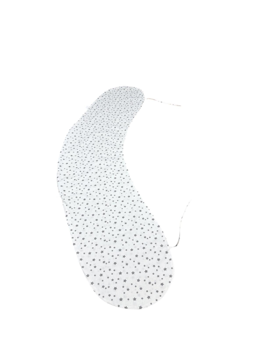Husa bumbac detasabila pentru Perna gravide Lucia 3 in 1, forma de semiluna, model stelute [2]