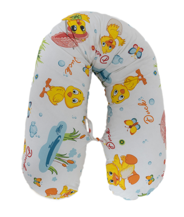 Perna gravide 3 in 1 Lucia, Husa detasabila, Circulatie optima aer, Anti-alergenica, Model ratuste, Dimensiune135x35 cm [2]