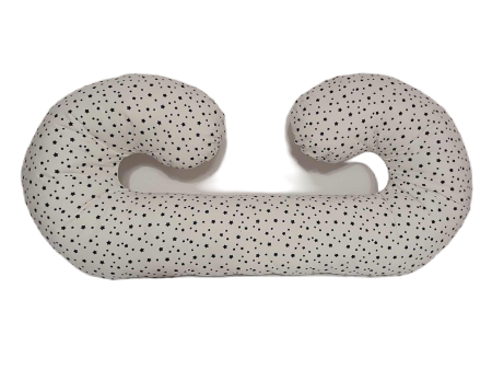Perne Gravide - Perna gravide Crina, Tip C, Multifunctionala, Bumbac ranforce 100%, Model stelute, 130x70 cm, Alb