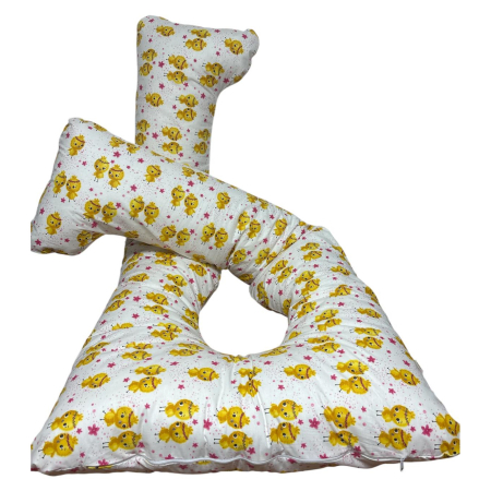 Perne Gravide - Perna gravide, Ema, multifunctionala, 3 in 1, forma literei U, husa detasabila, model zurli, bumbac ranforce 100%, 135x75 cm
