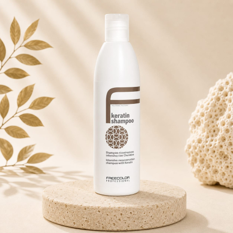 Șampoane - Șampon profesional pentru reconstrucție intensivă cu keratină Freecolor Shampoo Keratin, 250 ml