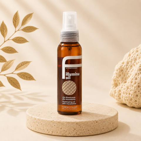FREECOLOR - Ulei spray iluminator și nutritiv cu macadamia Freecolor Macadamia Illumina Oil, 100 ml