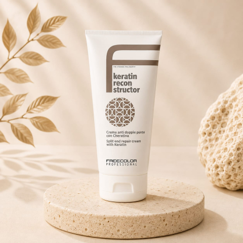 FREECOLOR - Cremă leave-in pentru vârfuri despicate Freecolor Keratin Reconstructor, 100 ml