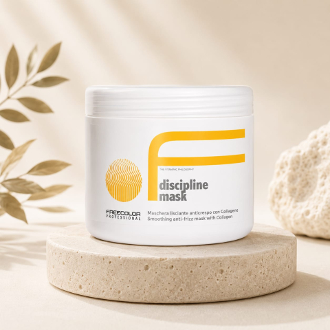 Măști - Mască profesională cu colagen pentru netezire și efect anti-frizz Freecolor Discipline Mask, 500 ml
