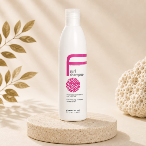 Șampoane - Șampon pentru păr creț și ondulat cu elastină Freecolor Shampoo Curl, 250 ml