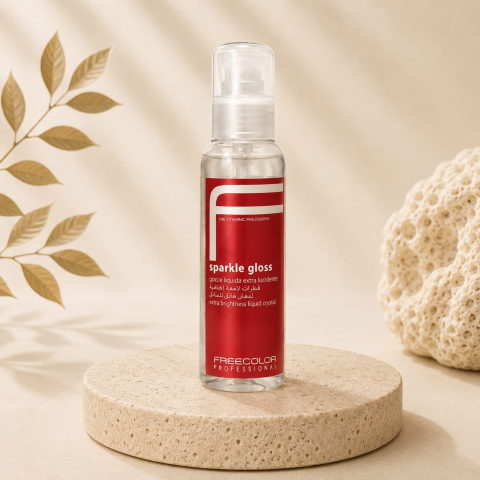 FREECOLOR - Cristale lichide pentru strălucire cu ulei de in Freecolor Sparkle Gloss, 100 ml