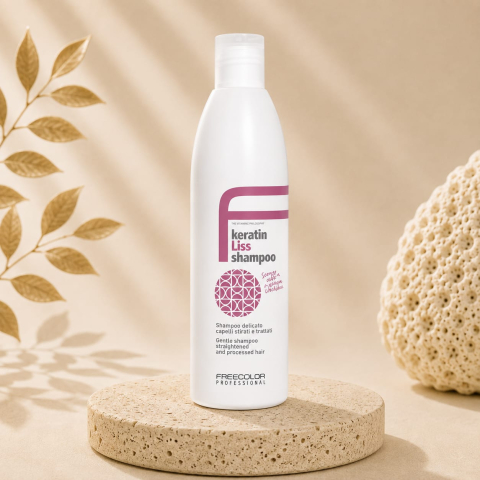 Șampoane - Șampon fără sulfați pentru păr tratat cu keratină Freecolor Keratin Liss, 250 ml