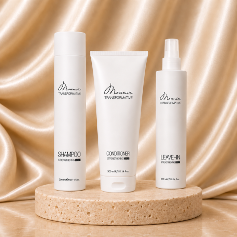 Branduri - Set Mounir Transformative Șampon + Balsam + Leave-In pentru păr deteriorat