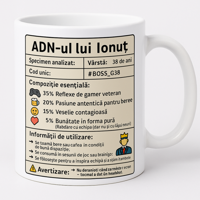Cană personalizată „ADN-ul lui [1]