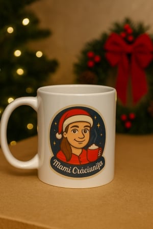 PERSONALIZATE - 2. Cană „Mami Crăciunița”
