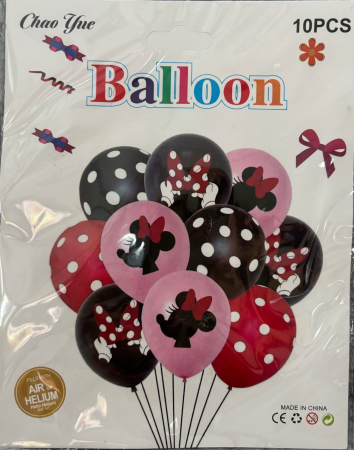 ARTICOLE PENTRU PETRECEERE - BALOANE LATEX MODEL MINNIE MOUSE 30 CM