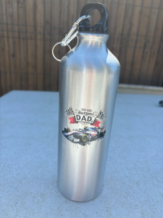 PERSONALIZATE - Bidon metalic din aluminiu, cu design „You are awesome, Dad” personalizabil