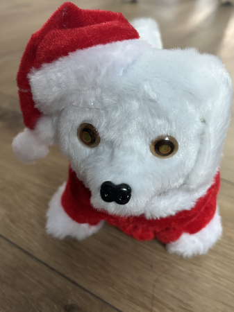 ARTICOLE CRACIUN - Catelusi in haine Mos Craciun cu sunete& miscare