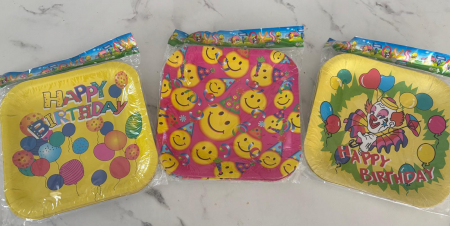 ARTICOLE PENTRU PETRECEERE - FARFURII PARTY 10 SET 18 X 18  CM