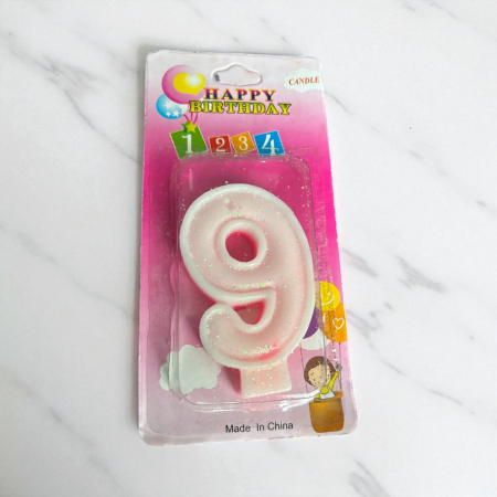 ARTICOLE PENTRU PETRECEERE - LUMANARI ANIVERSARE CIFRA 9- 7CM