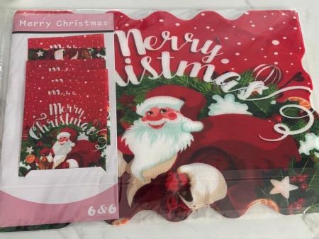 ARTICOLE CRACIUN - NAPROANE CRACIUN  MERRY CHRISTMAS CU MOS CRACIUN 45X 30 CM