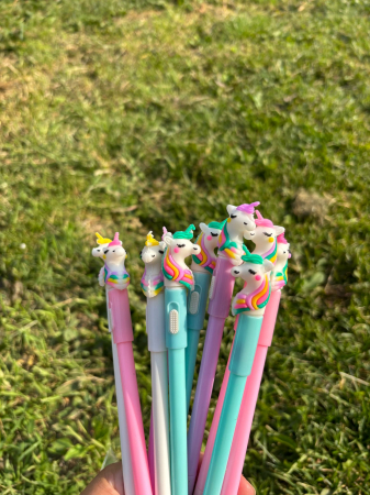 Rechizite - PIX UNICORN CU LUMINA 18 CM  CU CERNEALA ALBASTRA