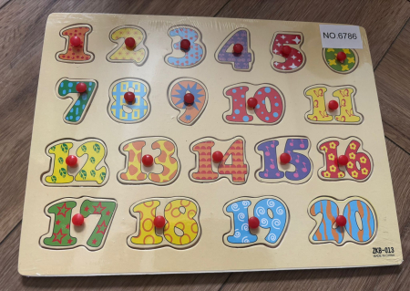 JUCARII - PUZZLE LEMN CIFRE 101 DE LA 1-LA 20