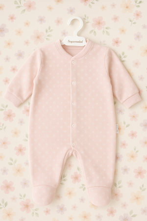 BEBELUSI - Salopeta roz pal pentru bebelusi cu imprimeu