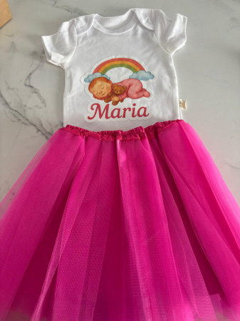Set aniversar personalizat „Maria” – body + tutu [2]