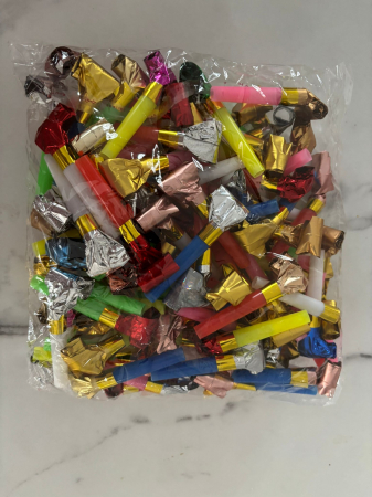 ARTICOLE PENTRU PETRECEERE - SUFLATORI 20 CM  PENTRU PETRECERI SAU ANIVERSARI 100 BUC PE SET