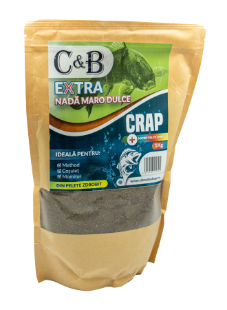 C&B - Nada C&B MARO-DULCE, Micro Peleti 2mm 1Kg - CRAP