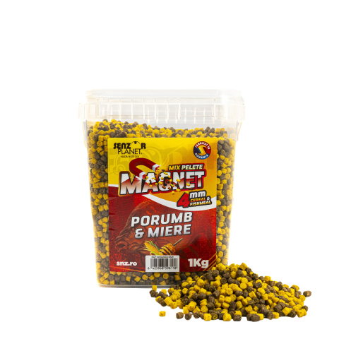 Pelete - MAGNET PELETE PORUMB & MIERE (MIX GALBEN & MARO) 4mm 1kg