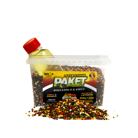 Pelete - PAKET MIX PELETE FEEDER 2mm 660g + ACTIVATOR PINEAPPLE & KRILL 100ml