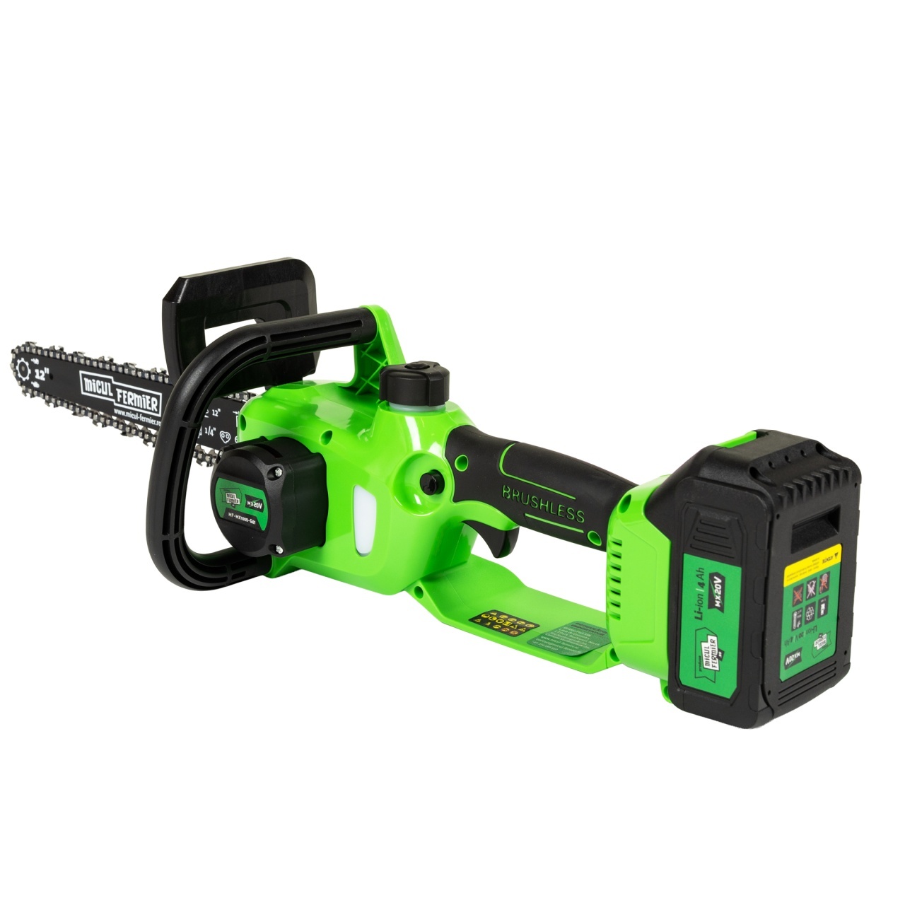 Drujba electrica Micul Fermier 20V, 4 Ah, lama 12", Brushless [6]