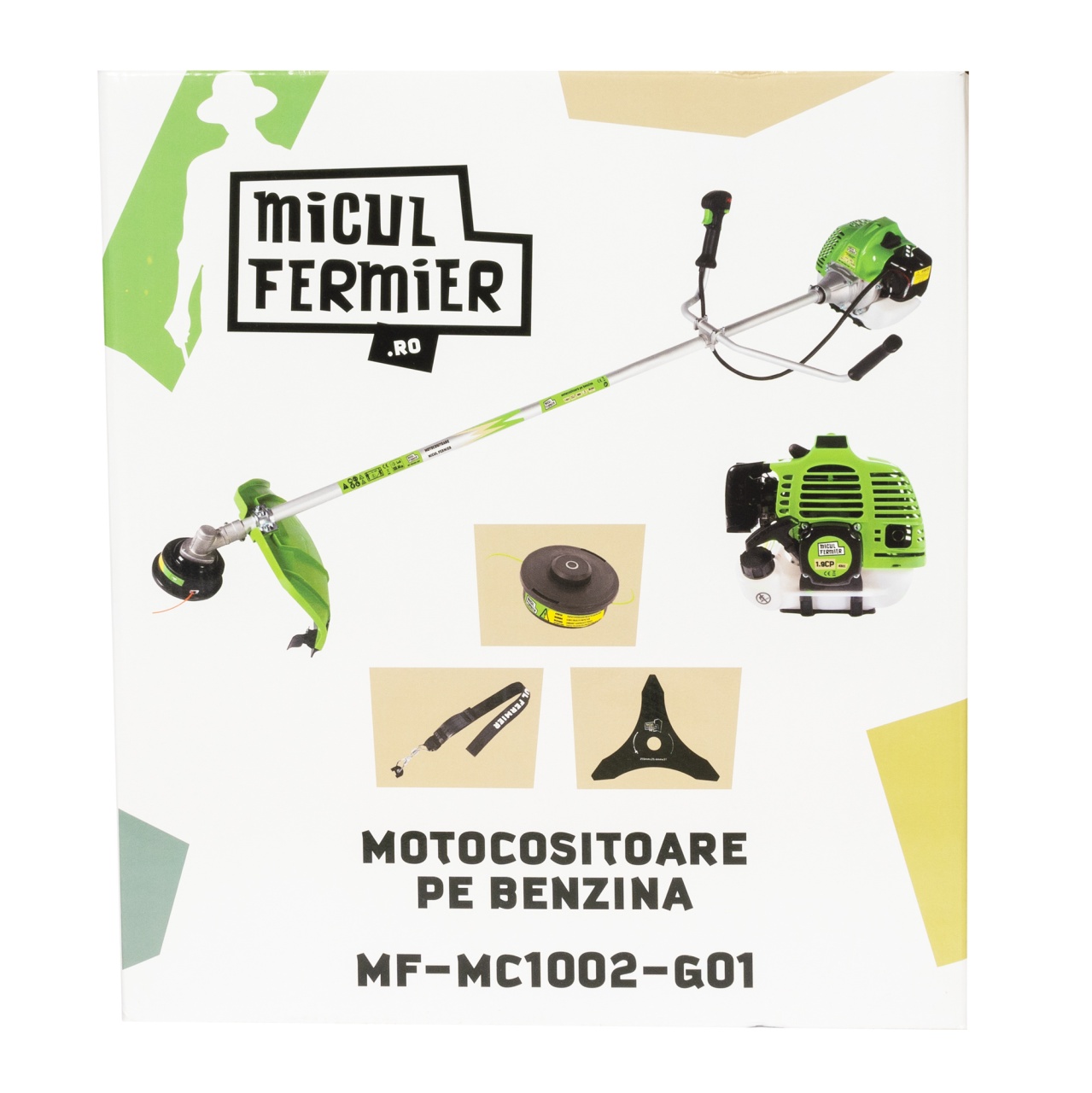 Motocositoare Micul Fermier 1.9CP, 43CC, motor benzina 2T, pornire rapida, 3 accesorii, tija 28mm [7]