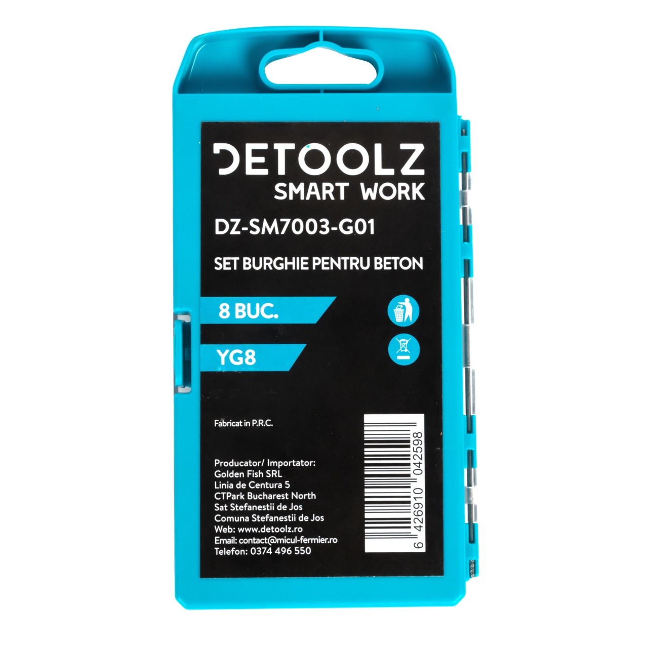 Set burghie Detoolz pentru beton 8 bucati G01 [2]