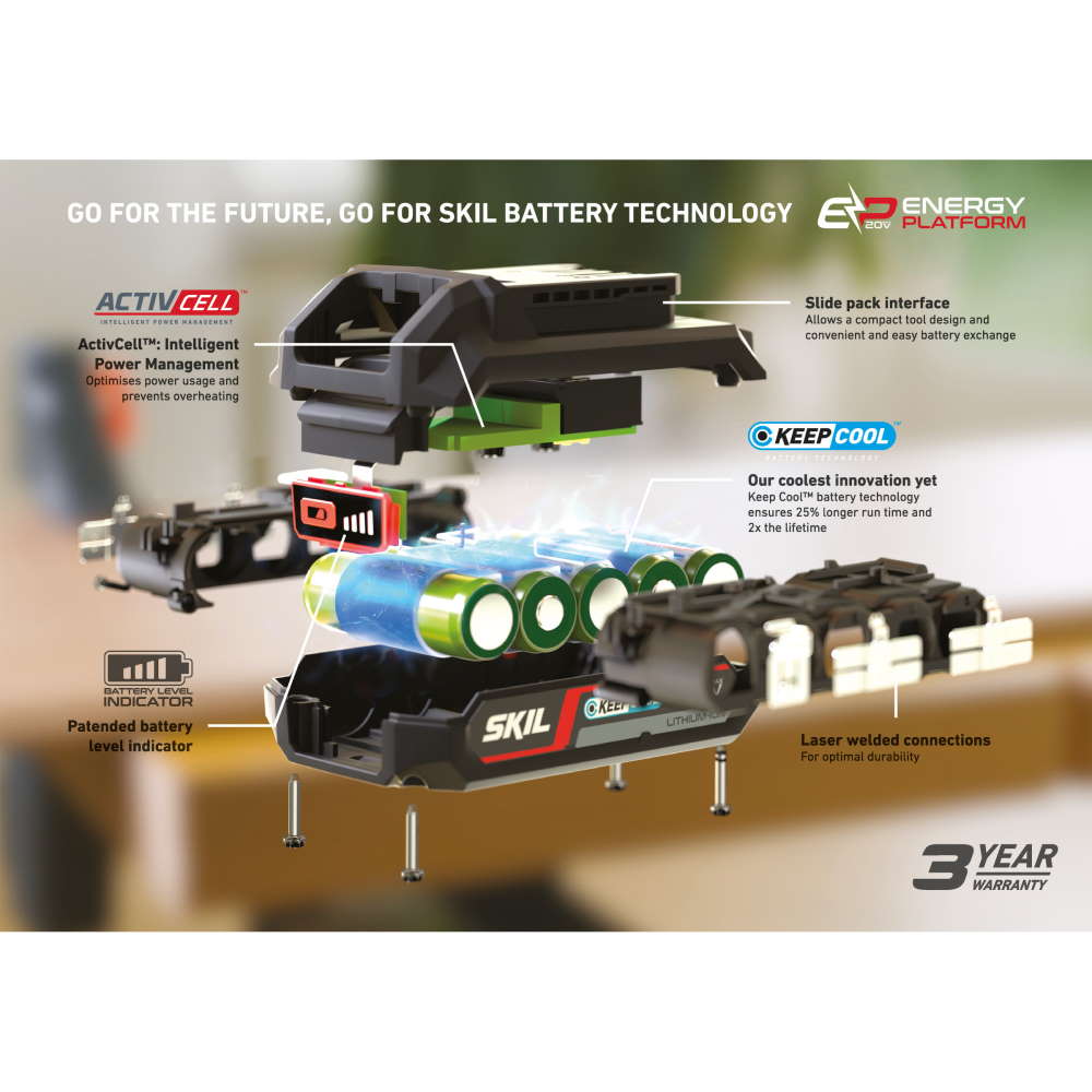 SKIL 3420 AA, Fierastrau pendular cu acumulator SW1E3420AA, 0-2800 cpm, + 1xAcuu, incarcator si accesorii [24]