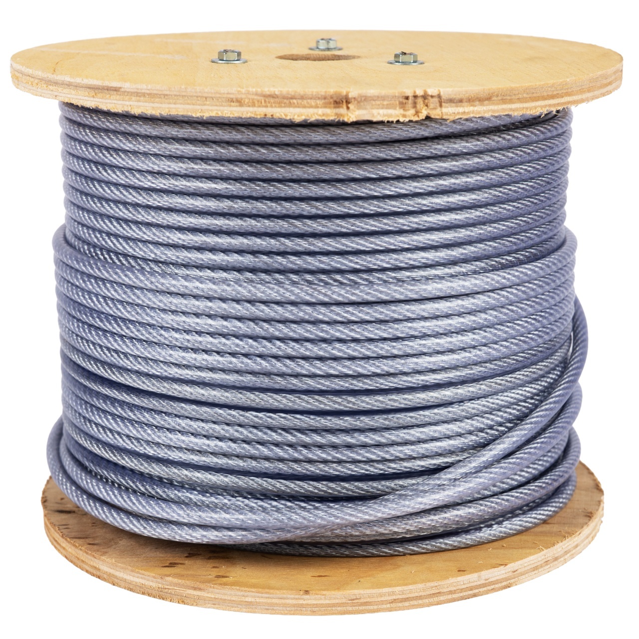 Accesorii Constructii - Tambur cablu otel zincat Micul Fermier, plastifiat, diametru 4-5.5mm, lungime 100m