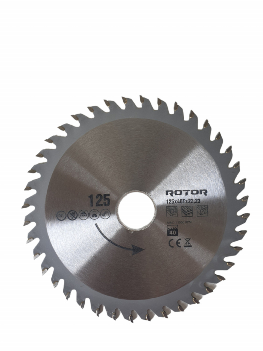 125X22.23 40T disc de taiat lemnul ROTOR [1]