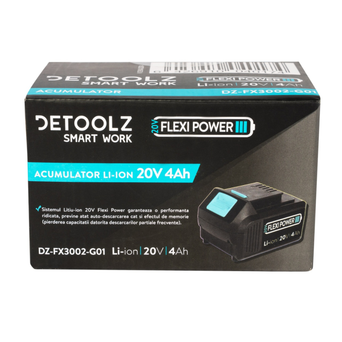 Acumulator Li-Ion, Detoolz, 20V, 4Ah [8]