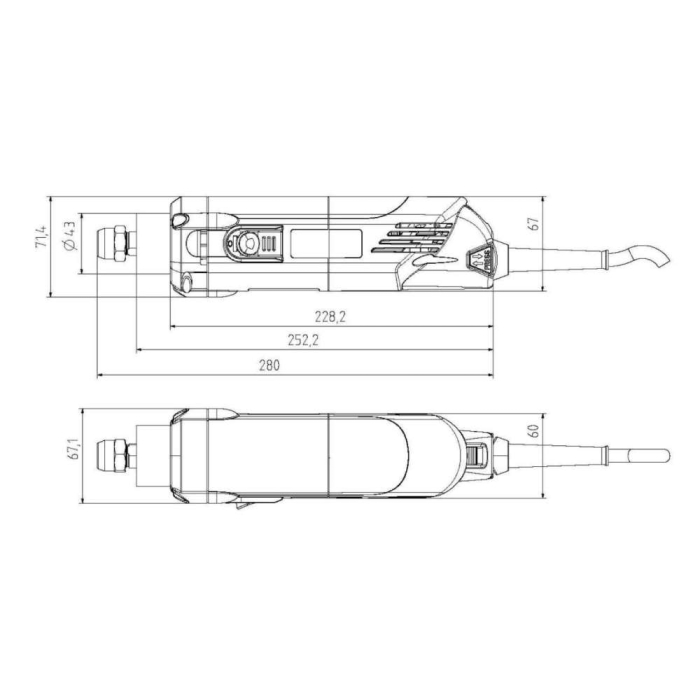 AMB (Kress) 06082806, Motor pentru frezare 1400FME-P DI, 3500 - 25000 rpm, 1400W, + bucsa ER16 8mm [6]