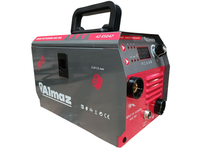 Aparat sudura Almaz, MMA+LiftTIG+FCAW(doar sudura sarma flux), intensitate maxima 180A, afisaj digital [14]